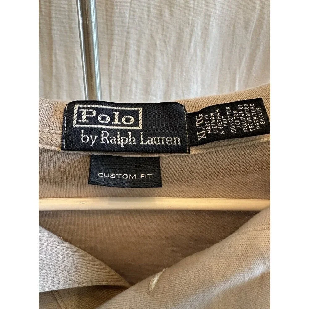 Polo Ralph Lauren Men's Custom Fit Light Gray Polo‎ Shirt, Size XL